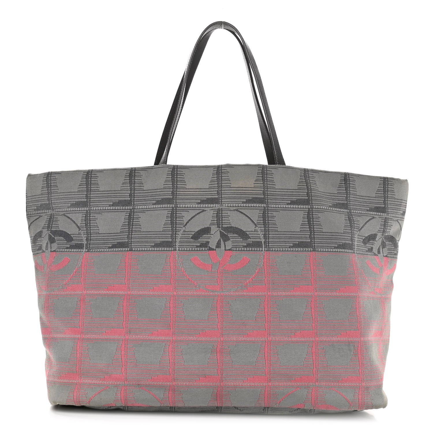 Chanel Nylon Travel Shopping Tote Pink Grey 1 of 12