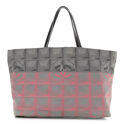 Chanel Nylon Travel Shopping Tote Pink Grey 1 of 12