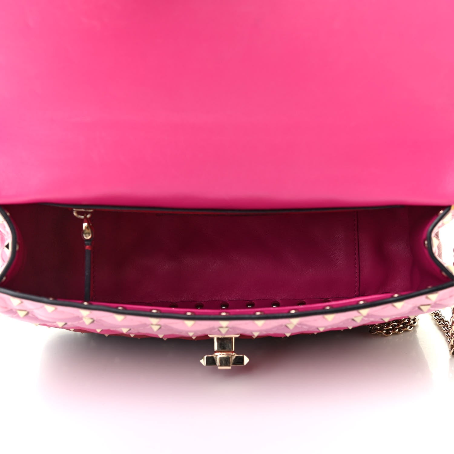 Valentino Garavani Lambskin Stripe Intarsia Medium Rockstud Spike Shoulder Bag Multicolor 7 of 8