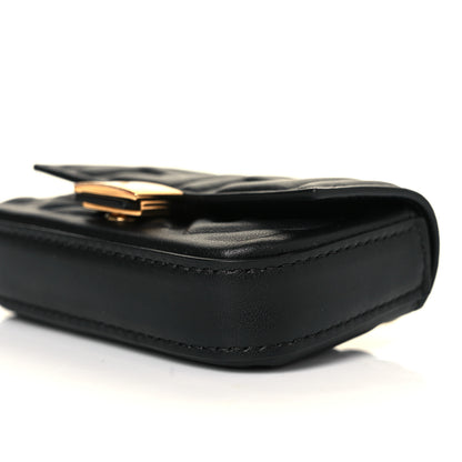 Fendi Nappa Matisse FF Embossed Nano Baguette Charm Black 9 of 10