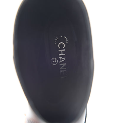 Chanel Calfskin Ascot High CC Boots 36 Black 9 of 16