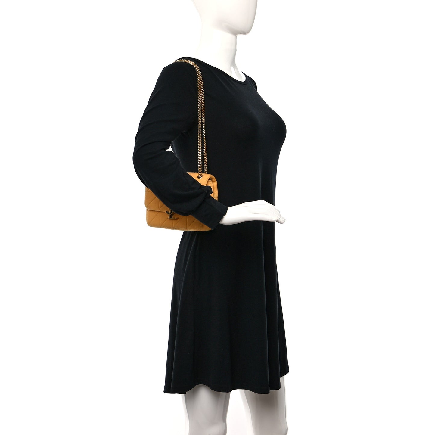 Jersey Wool Patchwork Monogram Mini Jamie Baguette Saffran