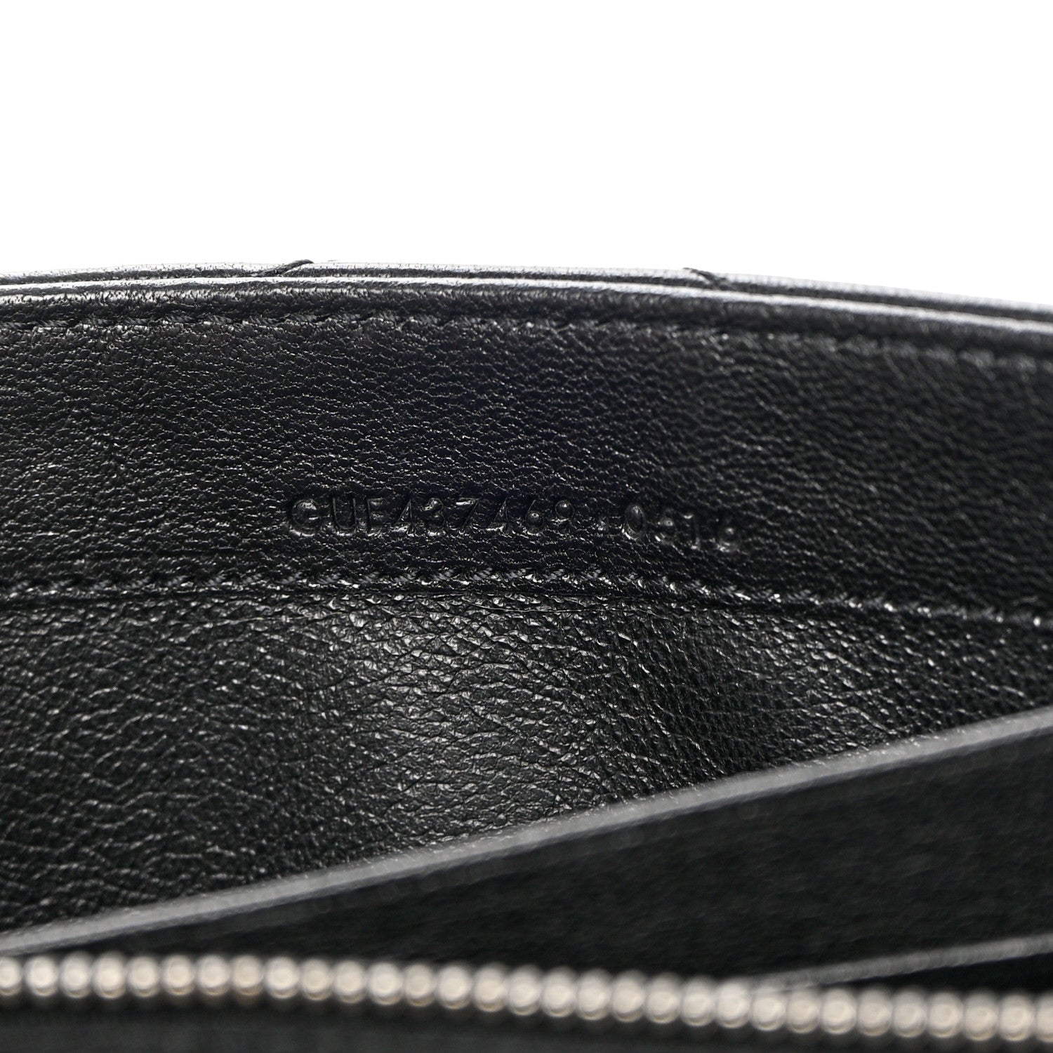 Saint Laurent Lambskin Mixed Matelasse Quilted Large Monogram Envelope Wallet Black 8 of 15