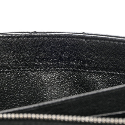 Saint Laurent Lambskin Mixed Matelasse Quilted Large Monogram Envelope Wallet Black 8 of 15