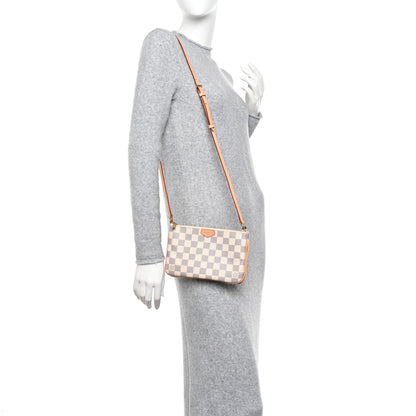 Louis Vuitton Damier Azur Double Zip Pochette 2 of 11