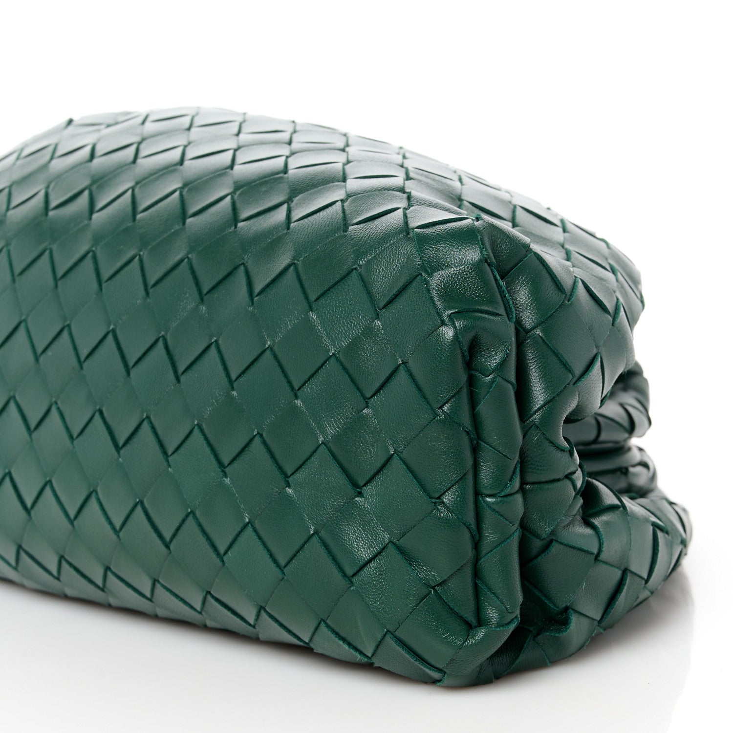 Bottega Veneta Nappa Maxi Intrecciato The Pouch Oversized Clutch Raintree 11 of 11