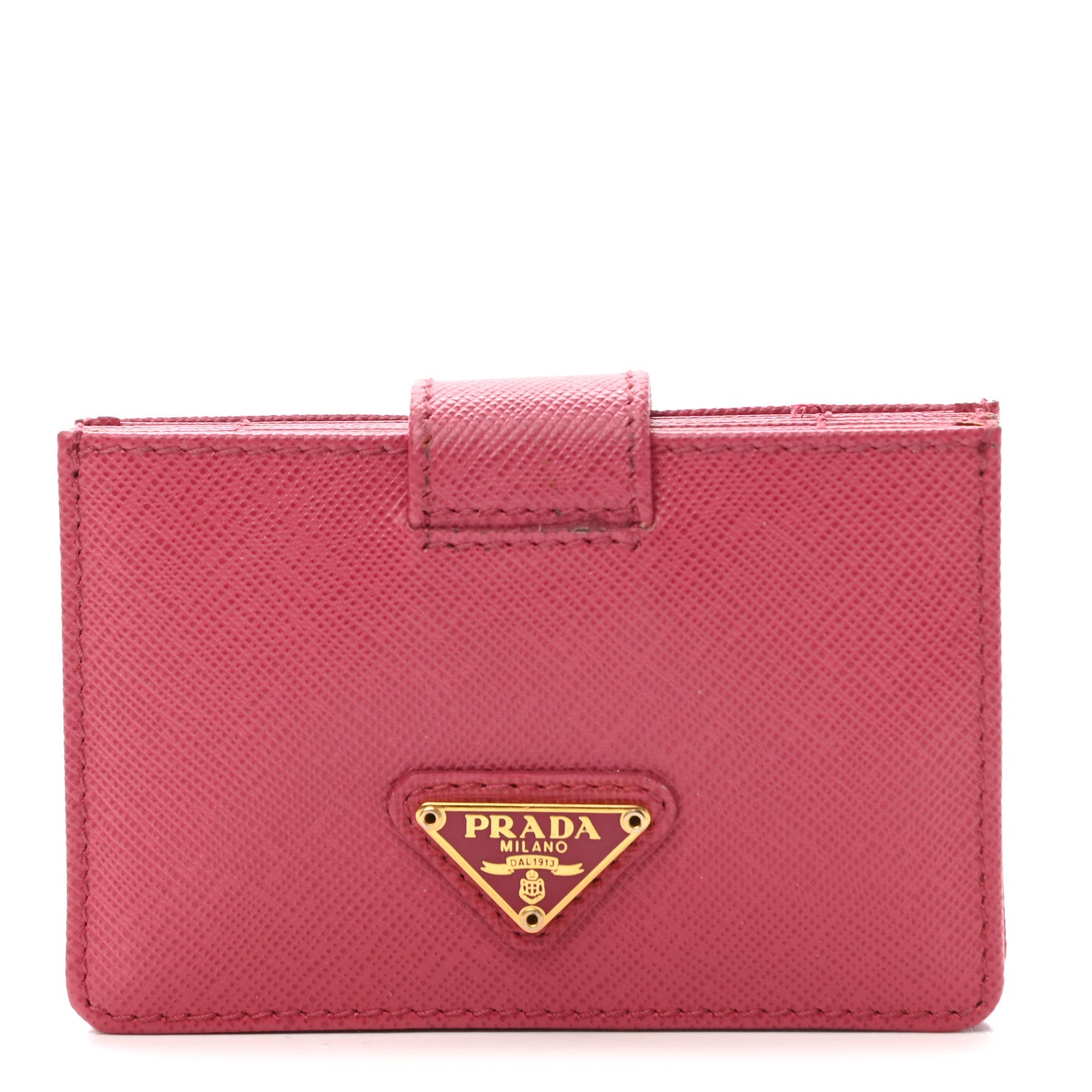 Prada Saffiano Accordion Card Case Peonia 1 of 8