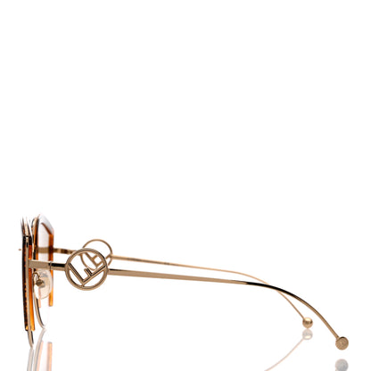 Fendi Metal Acetate F is Fendi FF Cat Eye Sunglasses FF 0290/S Gold 3 of 7