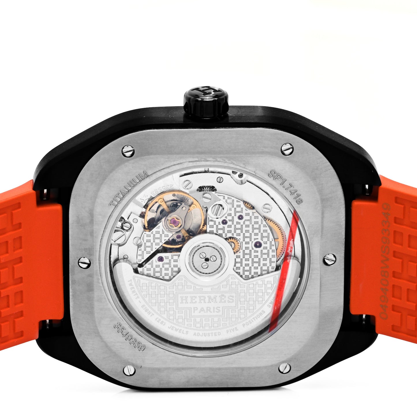 DLC Coated Titanium Rubber 39mm H08 Automatic Watch Orange