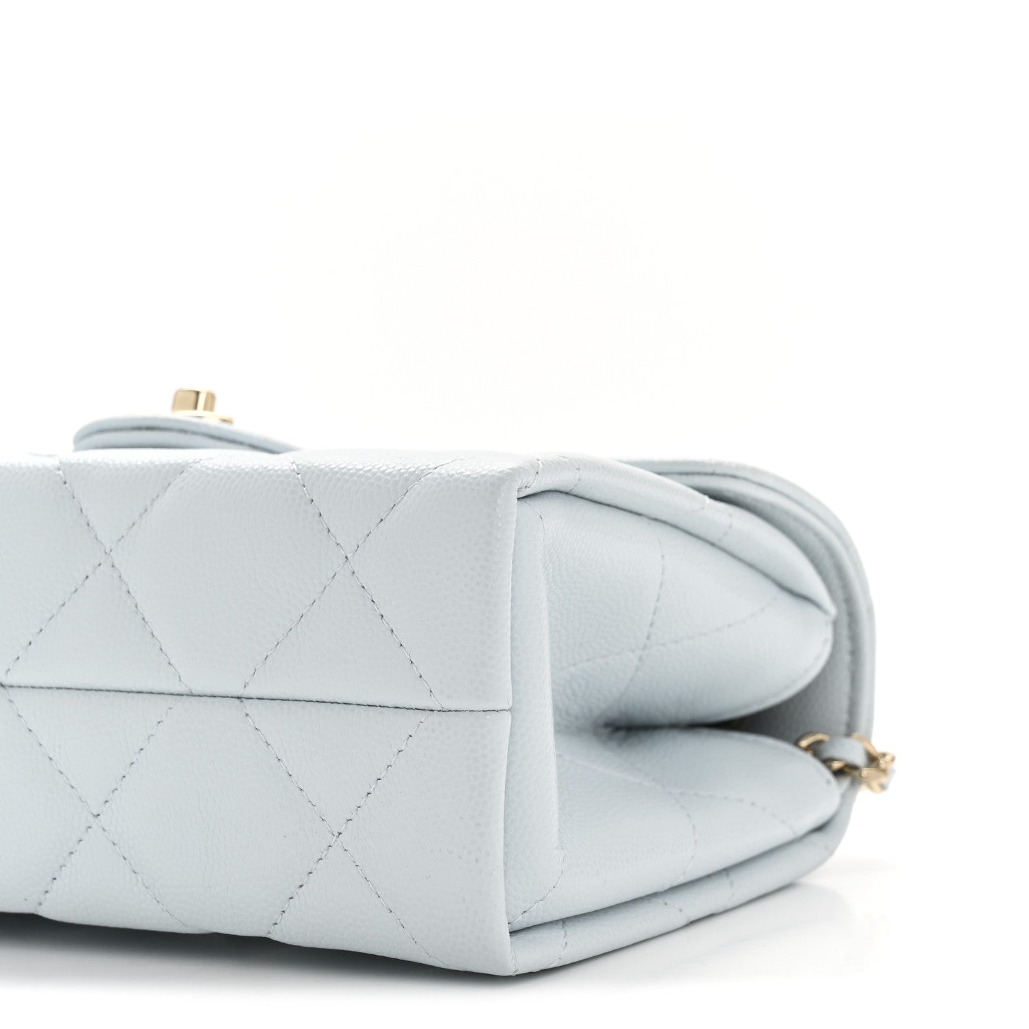 Chanel Caviar Quilted Mini Retro Twist Top Handle Flap Light Blue 11 of 12