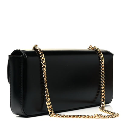Celine Shiny Calfskin Triomphe Chain Bag Black 3 of 8