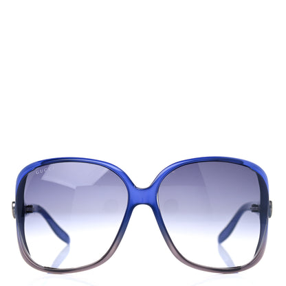 Gucci Acetate Oversized Round Sunglasses GG0080SK Blue 2 of 4