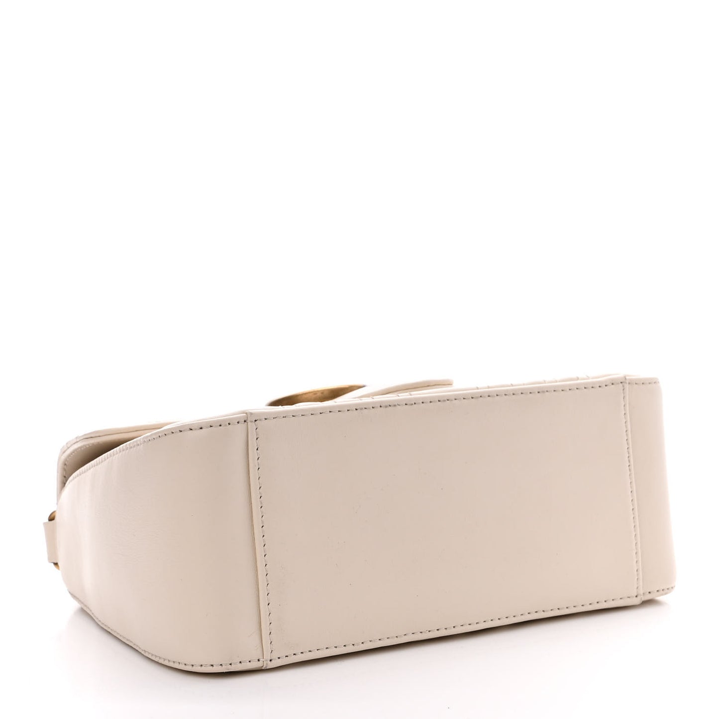 Calfskin Matelasse Mini GG Marmont Top Handle Shoulder Bag White