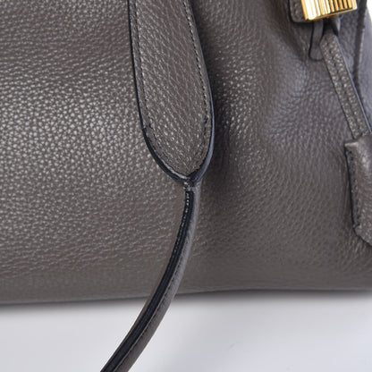 Tom Ford Grained Calfskin Tote Graphite 12 of 19