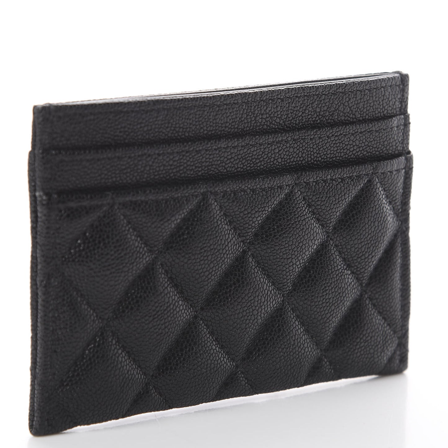 Caviar Quilted Boy Card Holder Black
