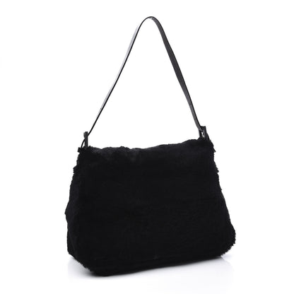Fendi Mink Fur Mama Baguette Black 2 of 9