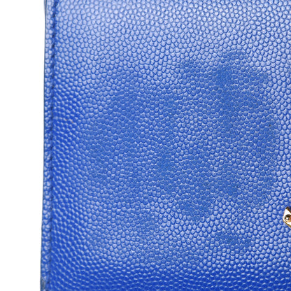 Saint Laurent Grain De Poudre Small Classic Monogram Kate Satchel Royal Blue 10 of 11