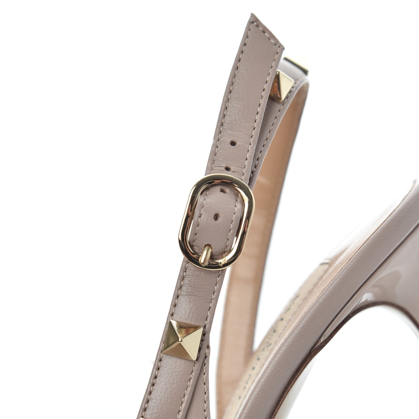 Patent Rockstud Half D'Orsay Slingback 85mm Pumps 38 Poudre