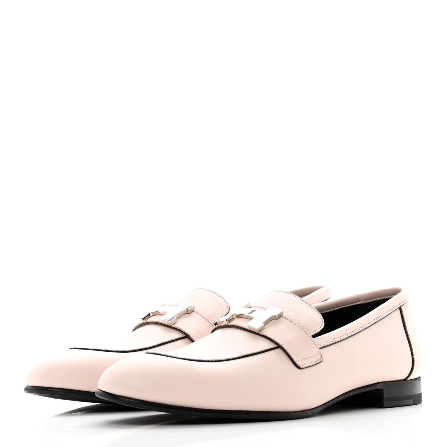 Calfskin Womens Paris Loafers 39.5 Rose Petale