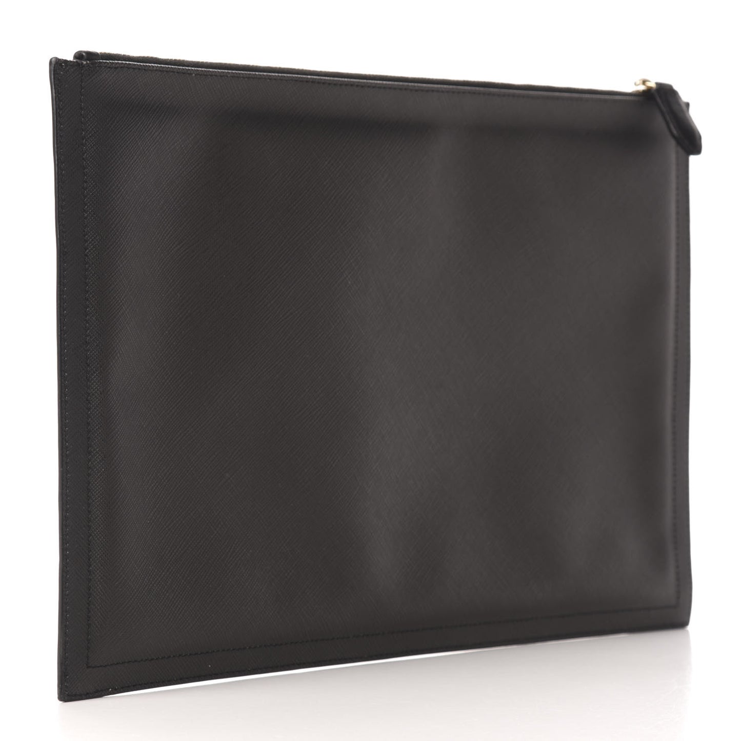 Textured Coated Canvas Rottweiler Print Large Cosmetic Pouch Black