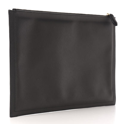 Givenchy Textured Coated Canvas Rottweiler Print Large Cosmetic Pouch Black 3 of 7