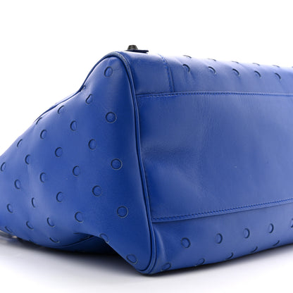 Balenciaga Perforated Lambskin Polka Dots Classic Hardware Velo Blue 9 of 18