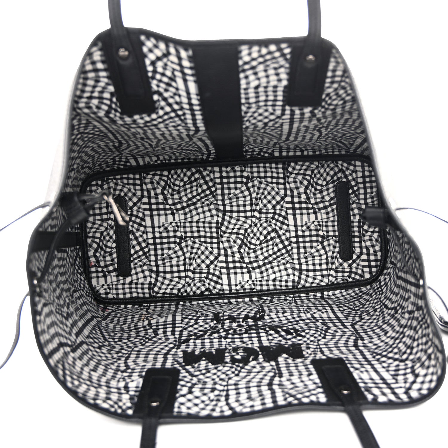MCM Visetos Large Liz Reversible Shopper Tote Black 9 of 19