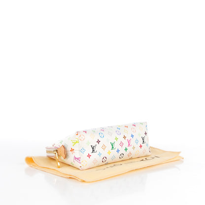 Louis Vuitton Monogram Multicolor Cosmetic Pouch White Litchi 4 of 13