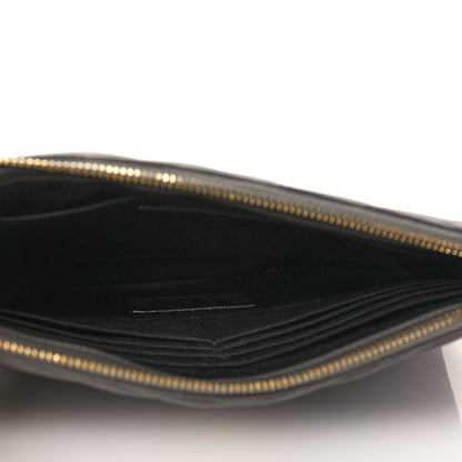 Saint Laurent Calfskin Matelasse Monogram Cassandre Tablet Pouch Fog 5 of 6