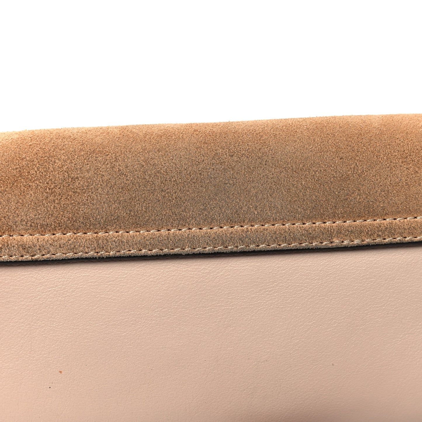 Suede Calfskin Mini Faye Shoulder Bag Cement Pink