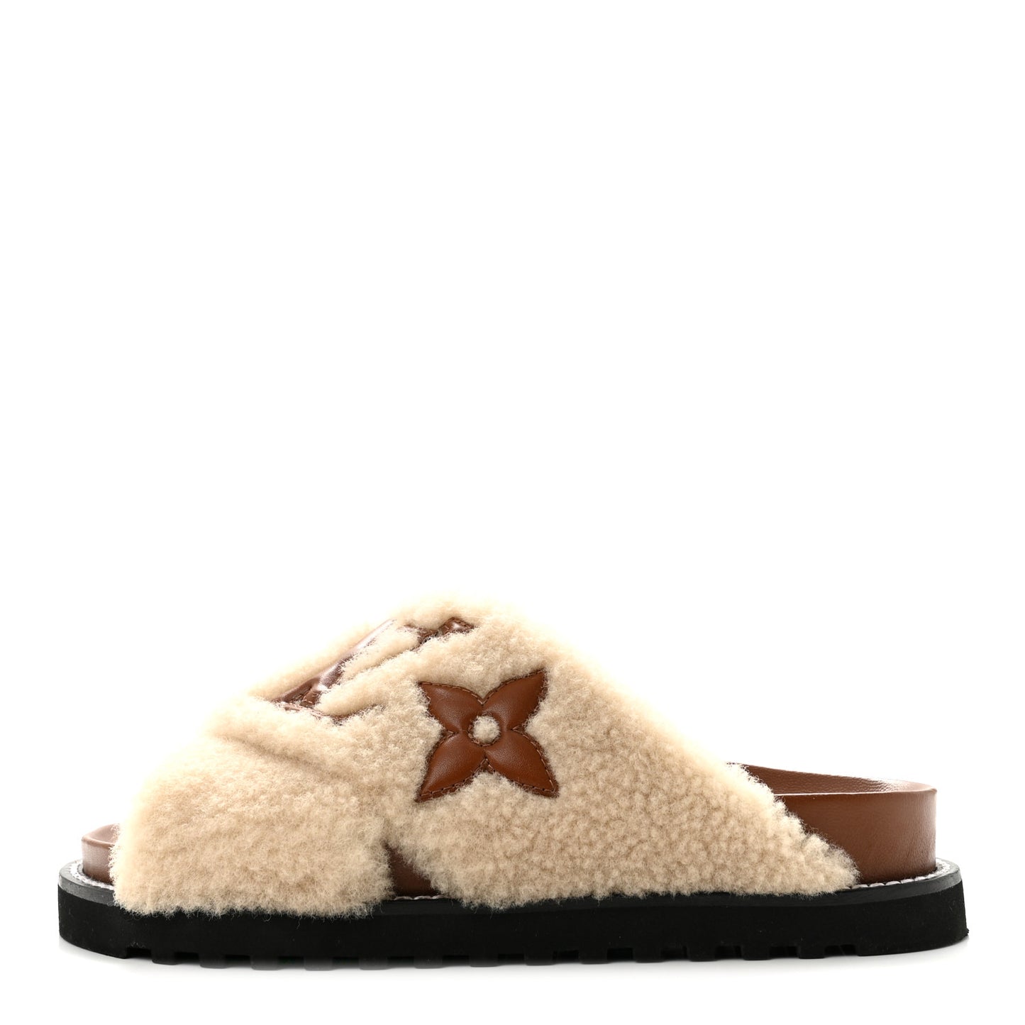 Shearling Paseo Flat Comfort Mule 37 Brown