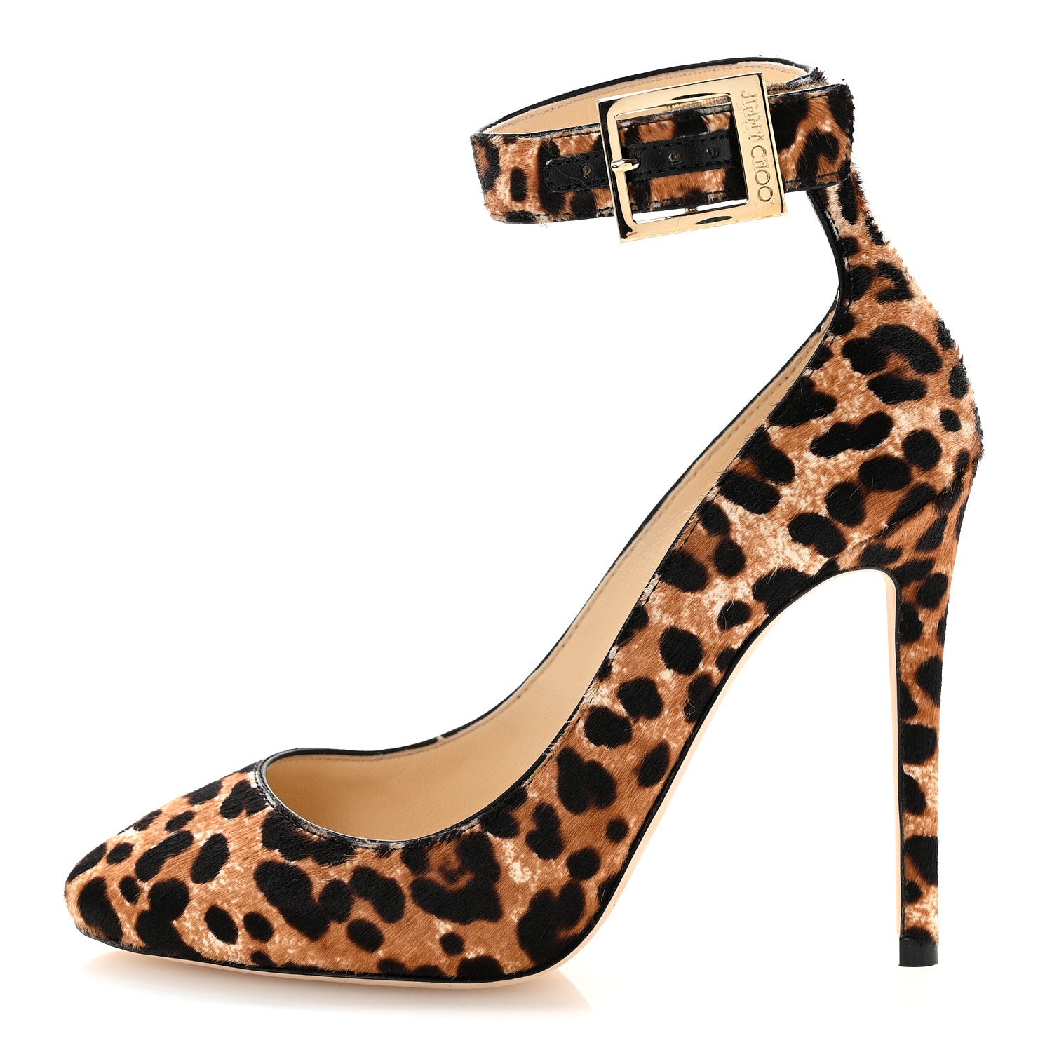 Jimmy Choo Pony Hair Leopard Helena Pumps 34 Natural 1 of 11
