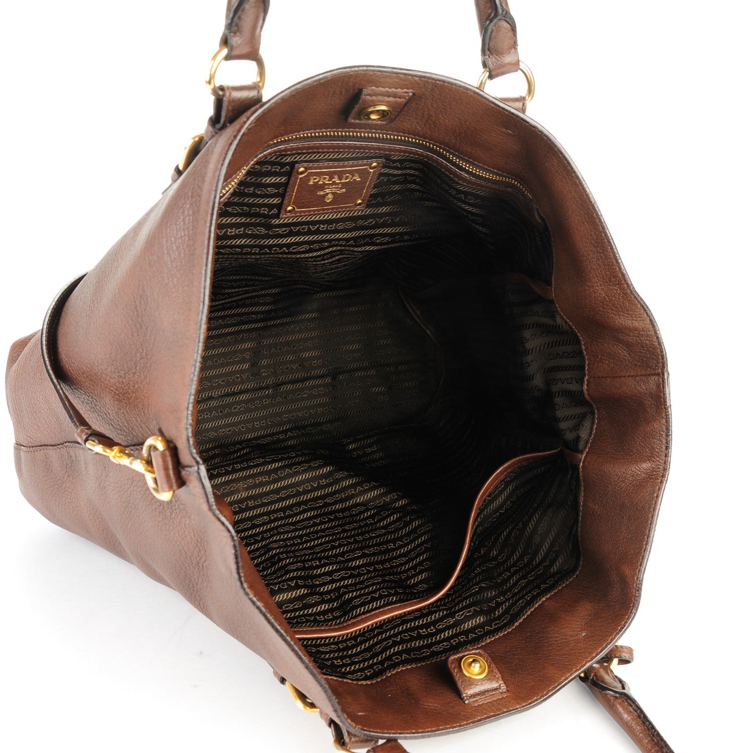 Prada Deerskin Tote Bruciato 5 of 10