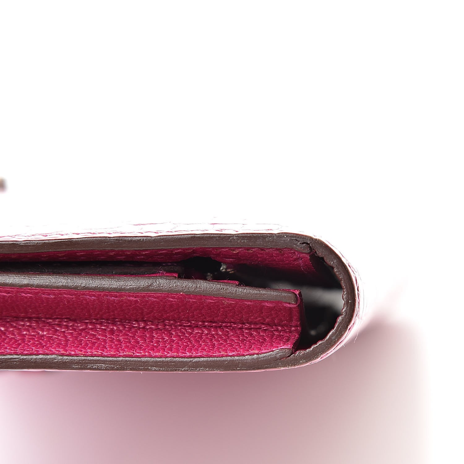 Hermes Shiny Alligator Bearn Wallet Rose Scheherazade 9 of 10