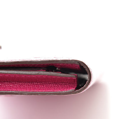 Hermes Shiny Alligator Bearn Wallet Rose Scheherazade 9 of 10