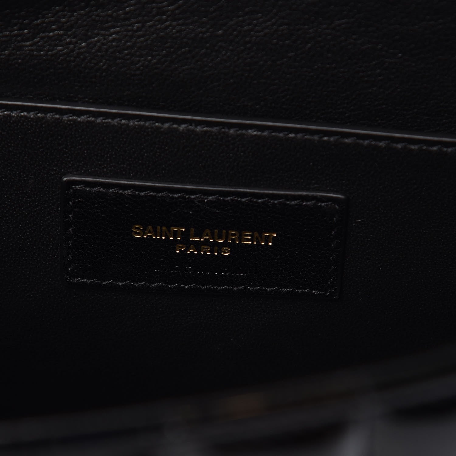 Saint Laurent Patent Matelasse Monogram Large Vicky Chain Bag Black 6 of 7