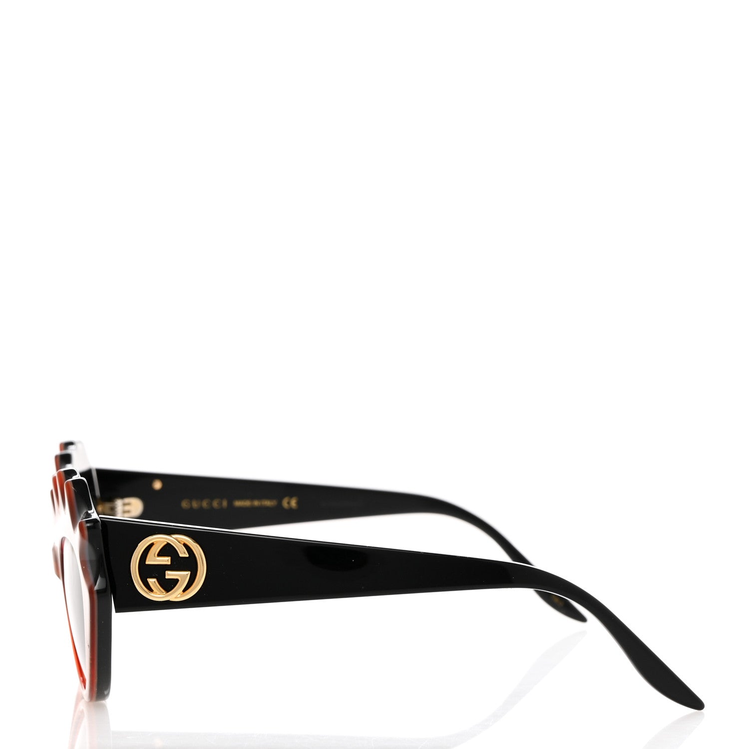Gucci Acetate Cat Eye Sunglasses GG0781S Orange Black 3 of 8