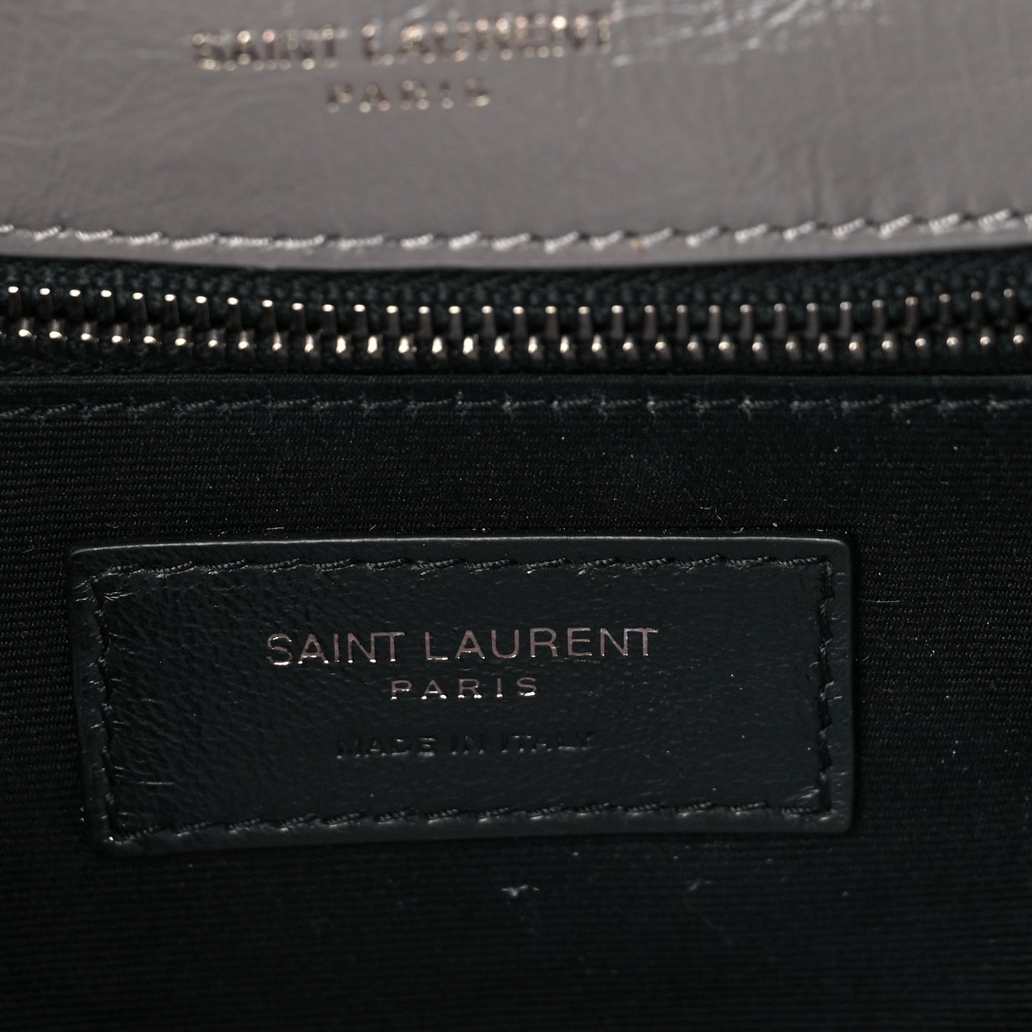 Crinkled Calfskin Matelasse Monogram Medium Niki Chain Satchel Fog
