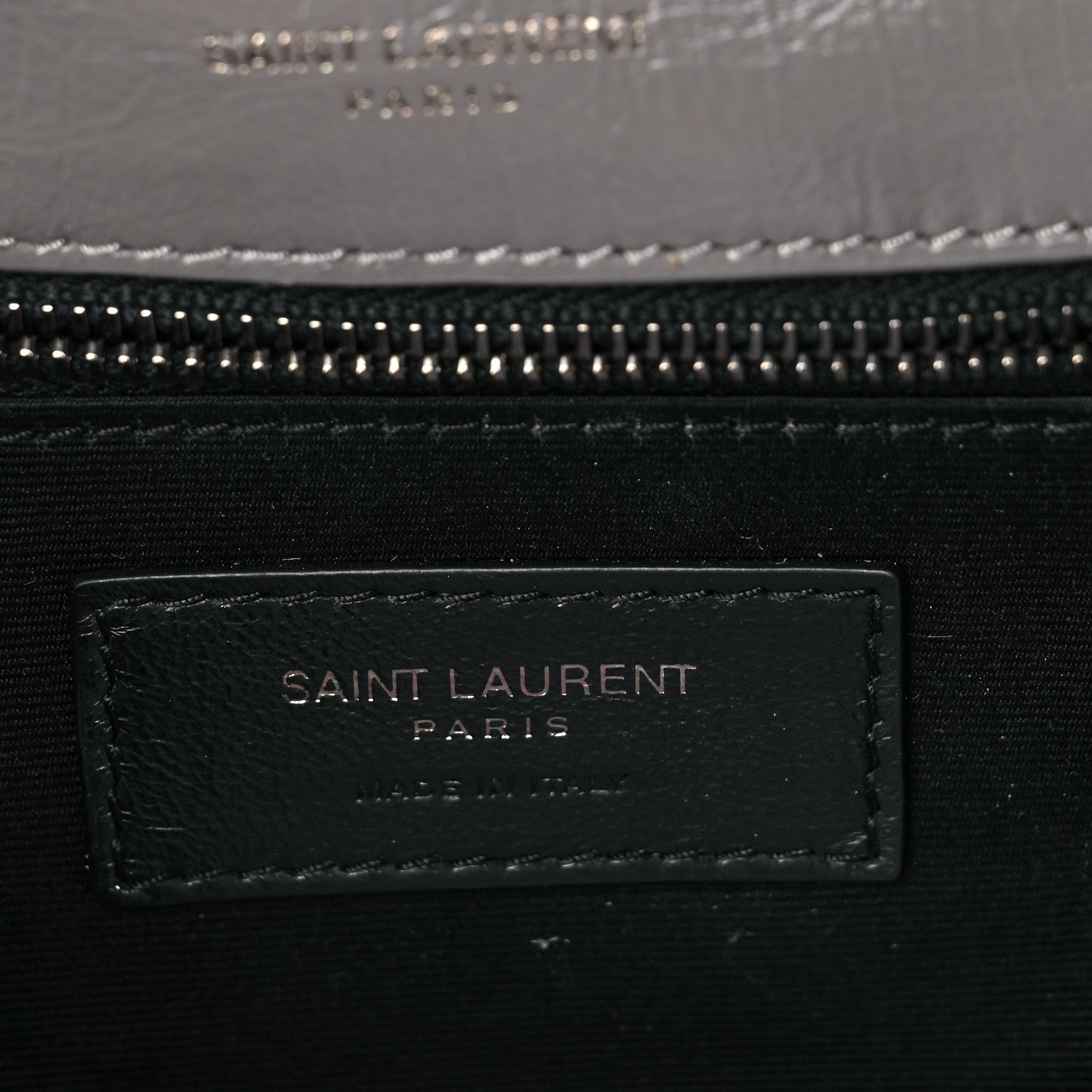 Saint Laurent Crinkled Calfskin Matelasse Monogram Medium Niki Chain Satchel Fog 6 of 9