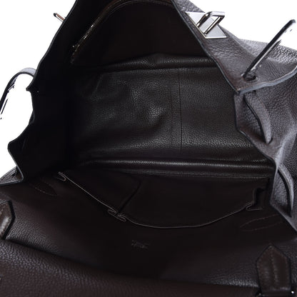 Hermes Taurillon Clemence Jypsiere 34 Chocolate 5 of 7