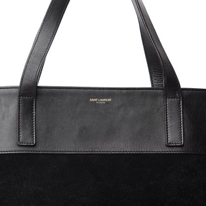 Saint Laurent Calfskin Suede Reversible East West Shopper Tote Black 14 of 21