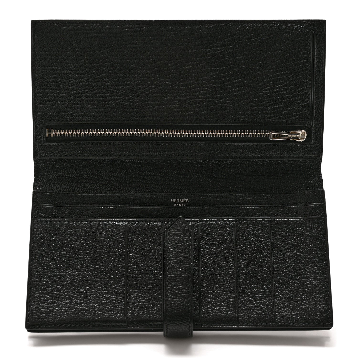 Hermes Chevre Mysore Bearn Gusset Wallet Black 5 of 11