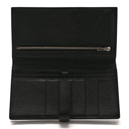 Hermes Chevre Mysore Bearn Gusset Wallet Black 5 of 11