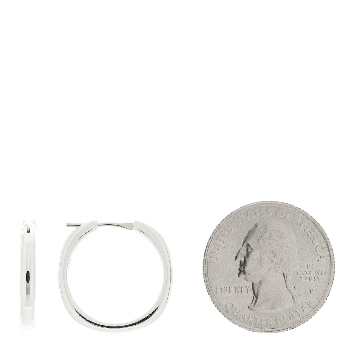 Sterling Silver Square Cushion Hoop Earrings