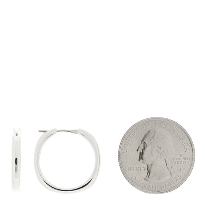 Tiffany Sterling Silver Square Cushion Hoop Earrings 2 of 4