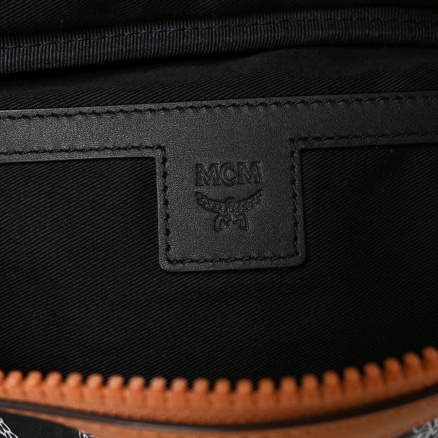 MCM Visetos Small Fusten Belt Bag Black Cognac 5 of 8