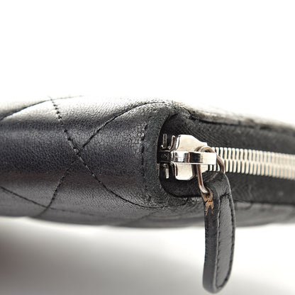 Chanel Lambskin Quilted Large Zip Around Organizer Wallet Black 11 of 16