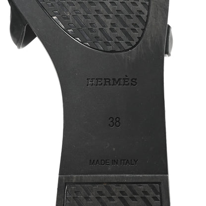 Hermes Rubber Aloha Sandals 38 Black 7 of 9