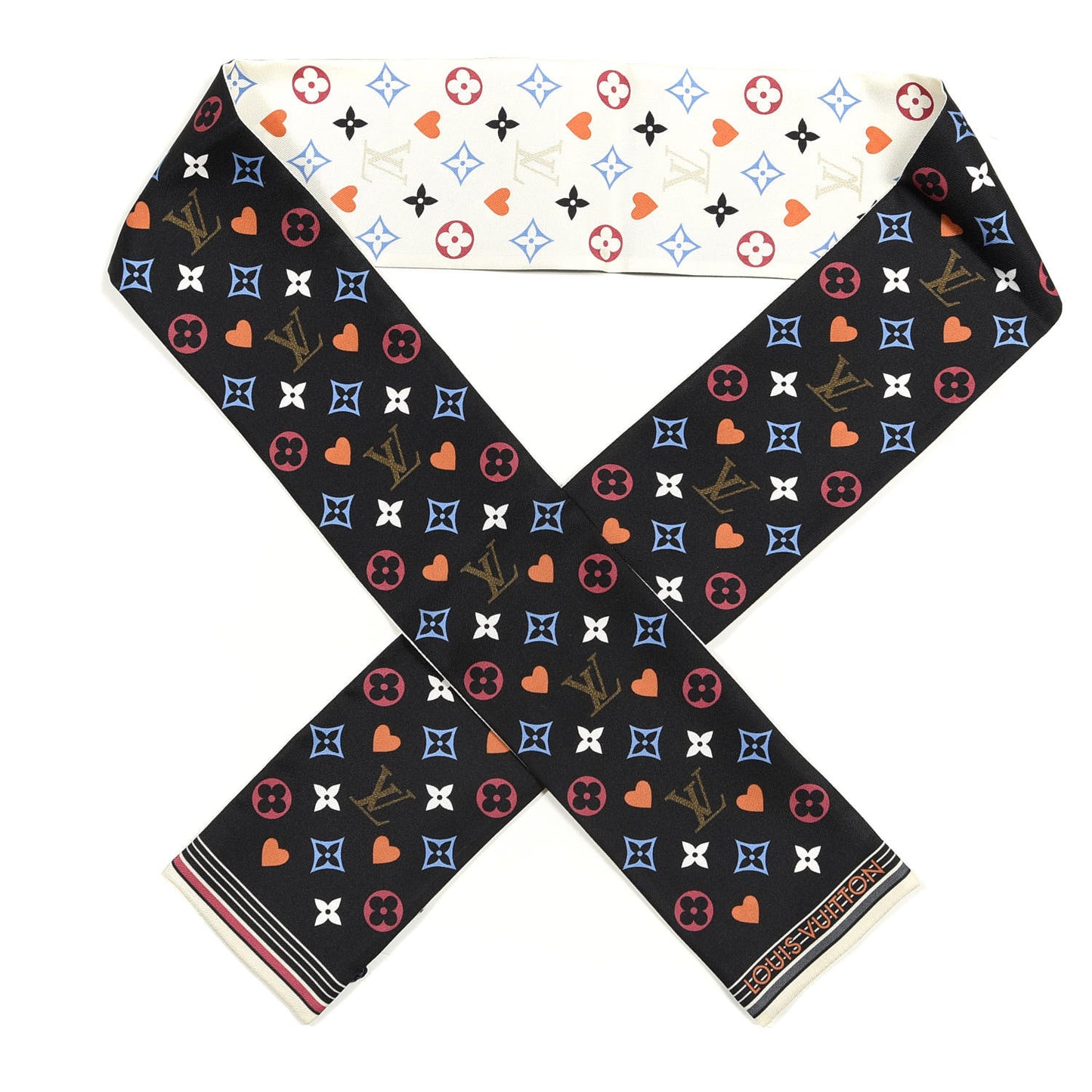 Silk Game On Bandeau Black White