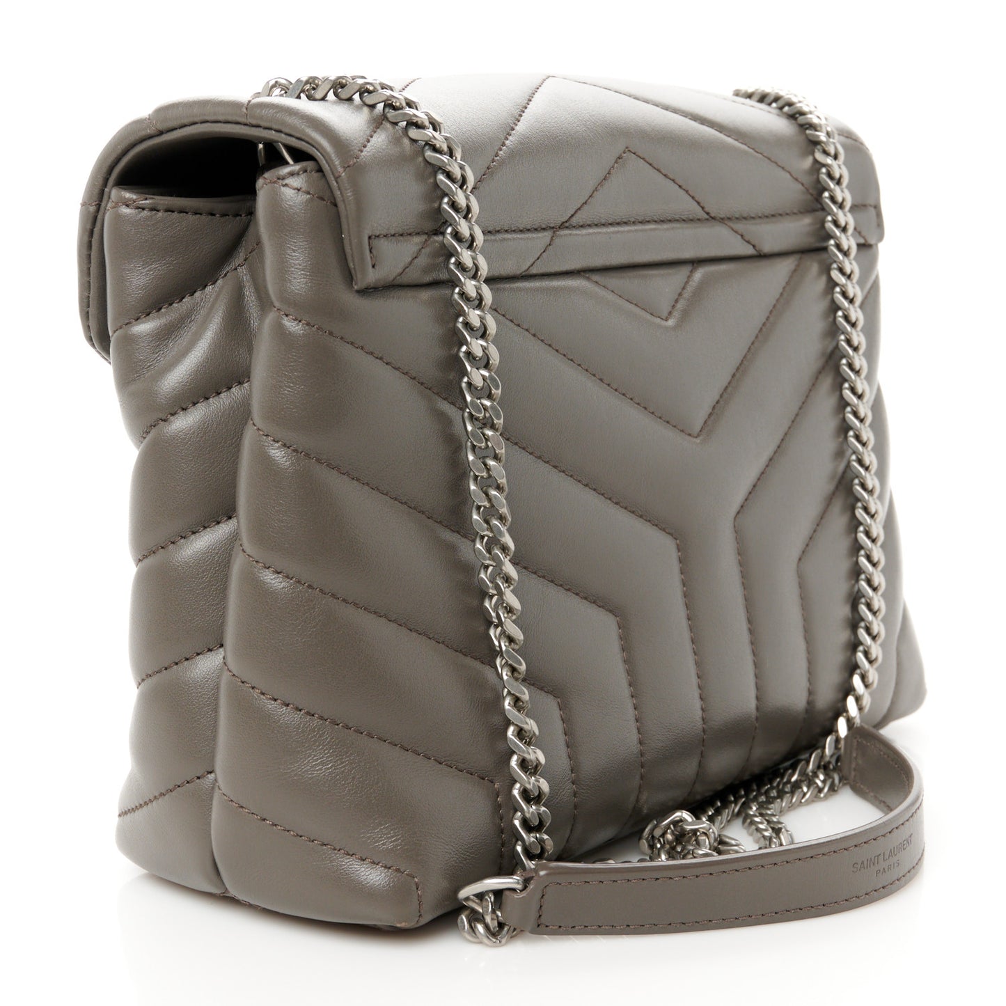 Calfskin Y Quilted Monogram Small Loulou Chain Satchel Earth